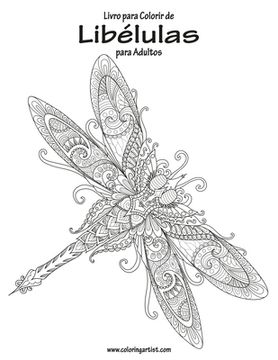 portada Livro para Colorir de Libélulas para Adultos (en Portugués)