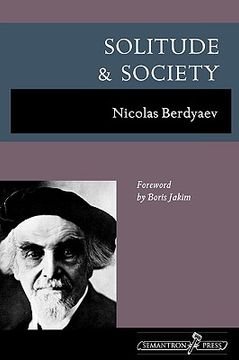 portada solitude and society (en Inglés)