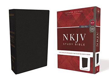 portada Nkjv Study Bible, Premium Bonded Leather, Black, Comfort Print: The Complete Resource for Studying God's Word (Thomas Nelson) (en Inglés)