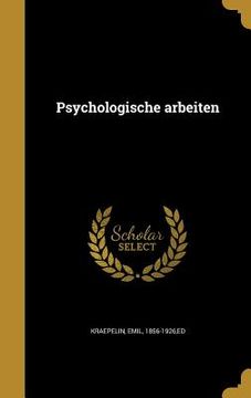 portada Psychologische arbeiten (in German)