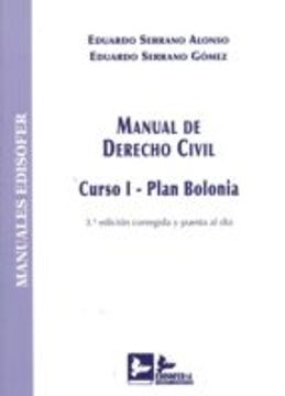 portada MANUAL DE DERECHO CIVIL: CURSO I - PLAN BOLONIA