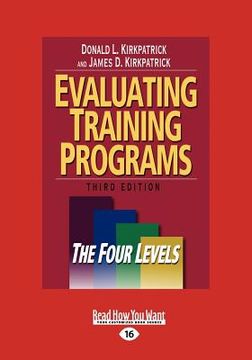 portada evaluating training programs: the four levels (large print 16pt) (in English)