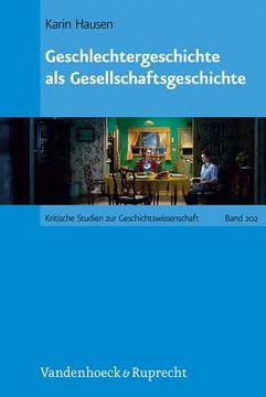 portada Geschlechtergeschichte ALS Gesellschaftsgeschichte (en Alemán)