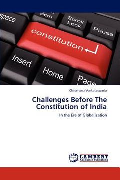 portada challenges before the constitution of india (en Inglés)