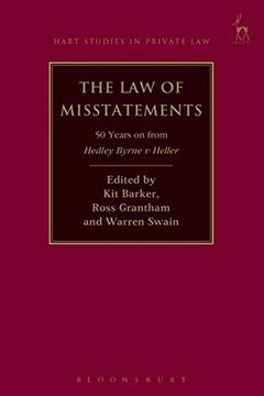 portada The Law of Misstatements: 50 Years on from Hedley Byrne v Heller (Hart Studies in Private Law)