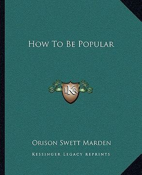 portada how to be popular (en Inglés)