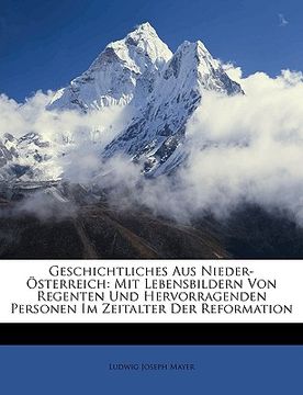 portada Geschichtliches Aus Nieder-Osterreich (en Alemán)