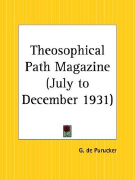 portada theosophical path magazine, july to december 1931