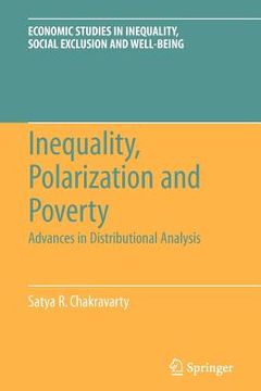 portada inequality, polarization and poverty: advances in distributional analysis (in English)