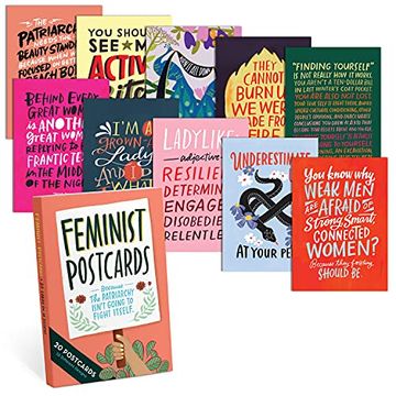 portada Em & Friends Feminist Postcard Book, 20 Postcards (2 Each 10 Styles) (en Inglés)