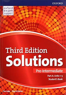 portada Solutions: Pre-Intermediate: Student'S Book a Units 1-3: Leading the way to Success (en Inglés)