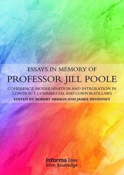 portada Essays in Memory of Professor Jill Poole: Coherence, Modernisation and Integration in Contract, Commercial and Corporate Laws (en Inglés)