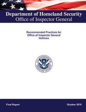 portada Recommended Practices for Office of Inspector General Hotlines (en Inglés)