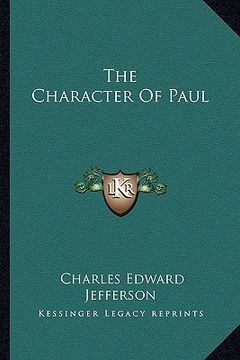 portada the character of paul (in English)