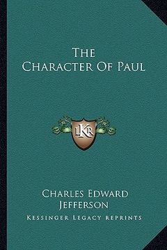 portada the character of paul (en Inglés)