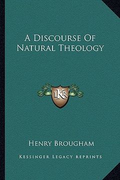 portada a discourse of natural theology (en Inglés)