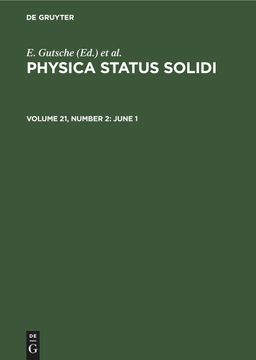 portada Physica Status Solidi, Volume 21, Number 2, June 1 