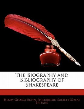 portada the biography and bibliography of shakespeare (en Inglés)
