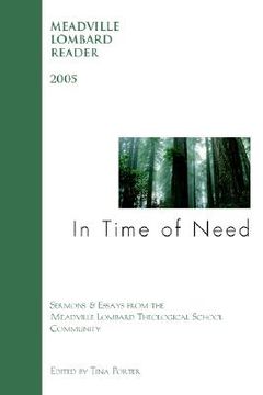portada in time of need: the meadville lombard reader 2005 (en Inglés)
