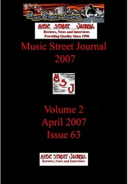 portada Music Street Journal 2007: Volume 2 - April 2007 - Issue 63 Hardcover Edition (en Inglés)