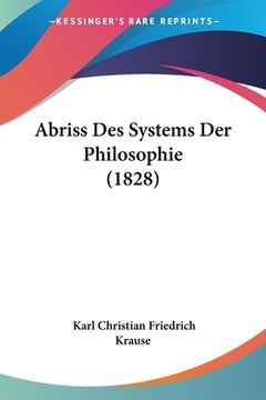 portada Abriss Des Systems Der Philosophie (1828) (en Alemán)
