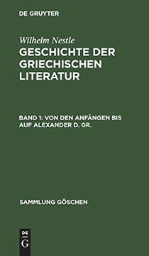 portada Von den Anfã Â¤Ngen bis auf Alexander d. Gr. (Sammlung gã Â¶Schen, 70) (German Edition) [Hardcover ] (en Alemán)