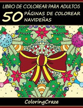 portada Libro de Colorear para Adultos: 50 Páginas de Colorear Navideñas