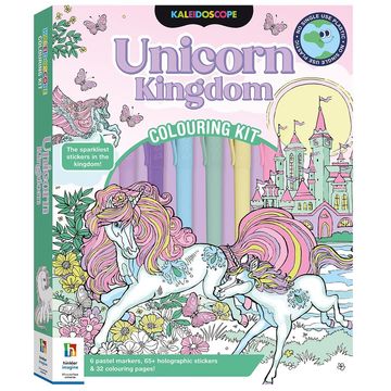portada Kaleidoscope Colouring kit Unicorn Kingdom
