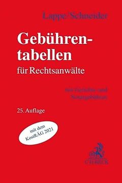 portada Gebührentabellen für Rechtsanwälte: Mit Gerichts- und Notargebühren (en Alemán)