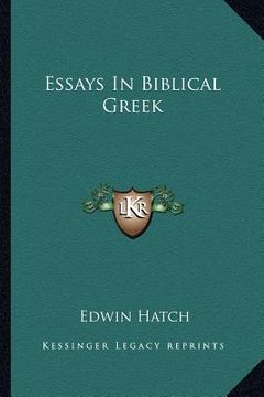 portada essays in biblical greek (en Inglés)