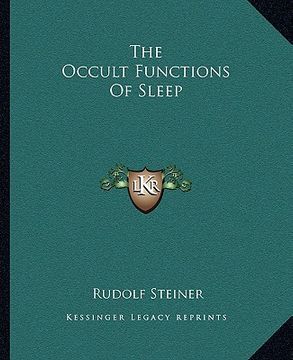 portada the occult functions of sleep (en Inglés)
