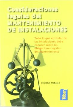 portada Consideraciones Legales del Mantenimiento de Instalaciones (in Spanish)