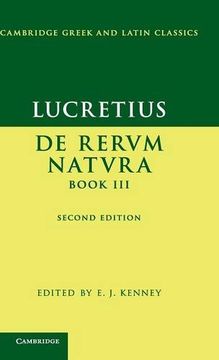 portada Lucretius: De Rerum Natura Book iii 2nd Edition: 3 (Cambridge Greek and Latin Classics) (en Inglés)