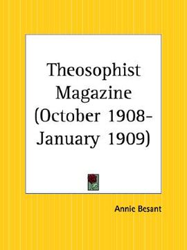 portada theosophist magazine october 1908-january 1909