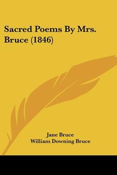 portada sacred poems by mrs. bruce (1846) (en Inglés)