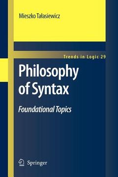 portada philosophy of syntax: foundational topics