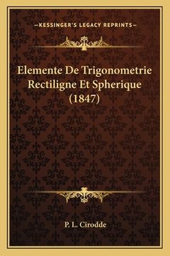 portada Elemente De Trigonometrie Rectiligne Et Spherique (1847) (en Francés)