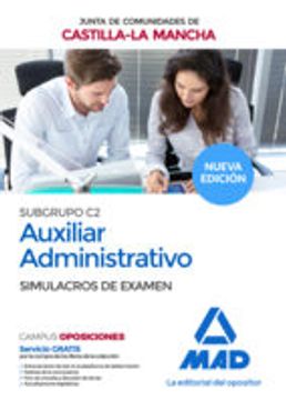 portada Cuerpo Auxiliar Administrativo (Subgrupo c2) de la Junta de Comunidades de Castilla-La Mancha. Simulacros de Examen