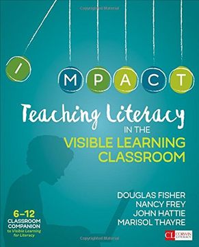 portada Teaching Literacy in the Visible Learning Classroom, Grades 6-12 (Corwin Literacy) (en Inglés)