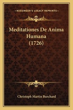 portada Meditationes De Anima Humana (1726) (en Latin)