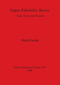 portada Upper Paleolithic Burins: Type, Form and Function (434) (British Archaeological Reports International Series) (en Inglés)