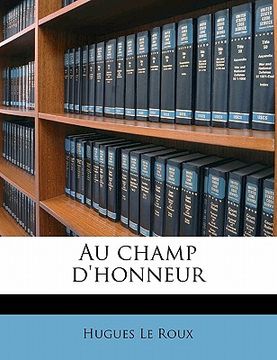 portada Au Champ d'Honneur (in French)