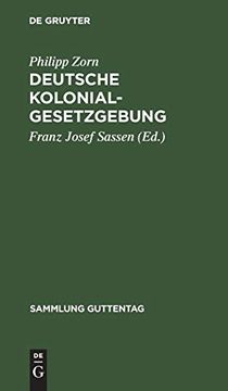 portada Deutsche Kolonialgesetzgebung (en Alemán)
