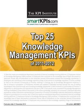 portada Top 25 Knowledge Management KPIs of 2011-2012 (en Inglés)