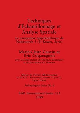 portada Techniques D'Echantillonnage et Analyse Spatiale (Bar International) 