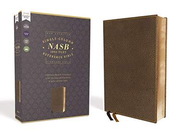 portada Nasb, Single-Column Reference Bible, Wide Margin, Leathersoft, Brown, 1995 Text, Comfort Print (in English)