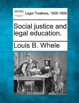 portada social justice and legal education. (en Inglés)