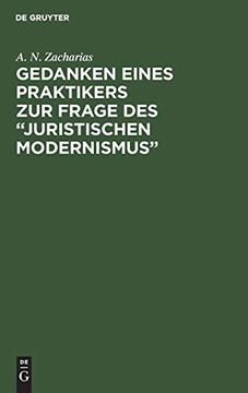 portada Gedanken Eines Praktikers zur Frage des "Juristischen Modernismus" (in German)