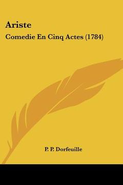 portada ariste: comedie en cinq actes (1784)