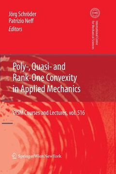portada poly-, quasi- and rank-one convexity in applied mechanics (en Inglés)